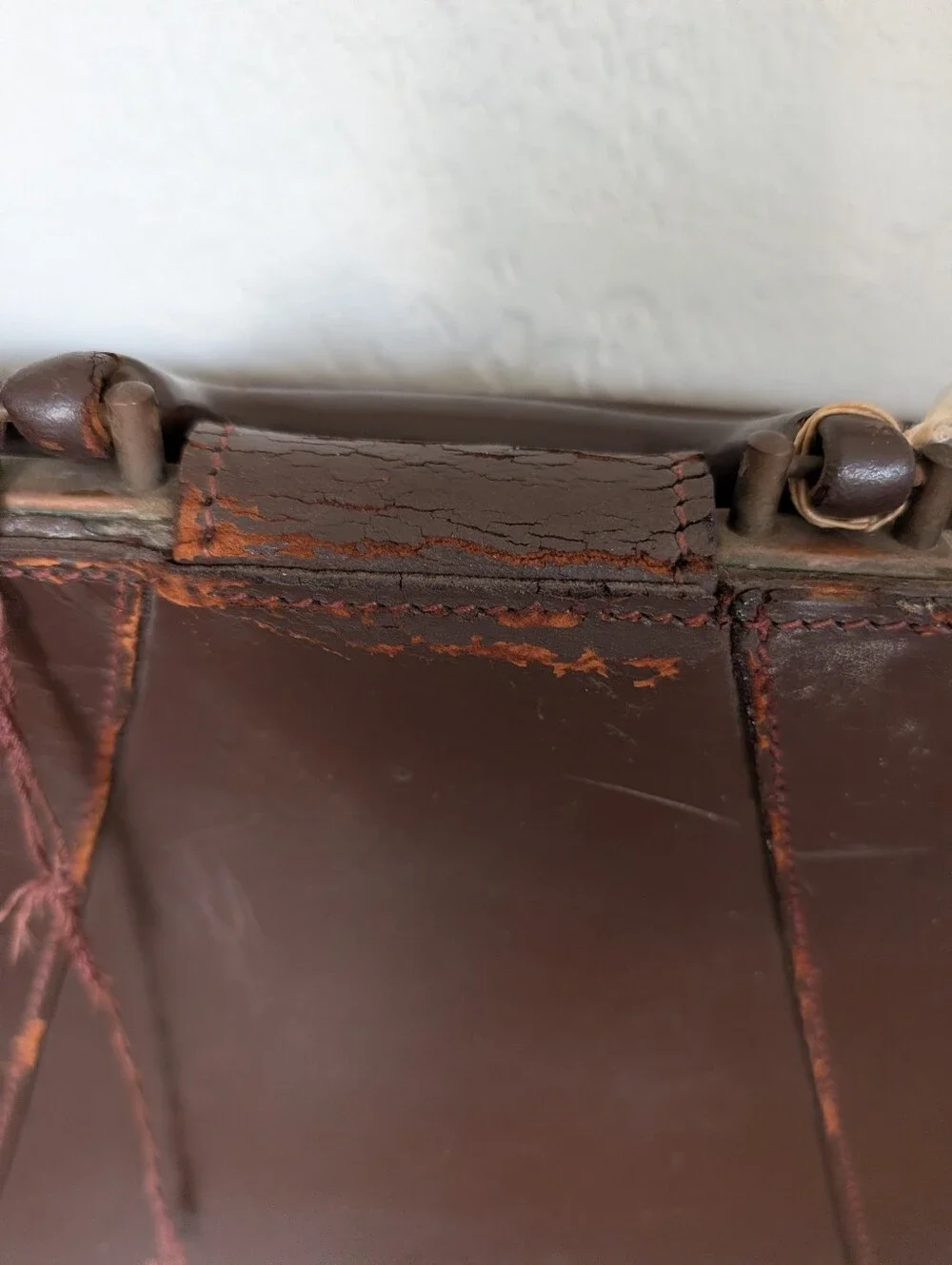 Vintage 60's 70's GOVT Classic Brown Leather Briefcase